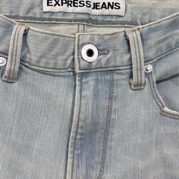 Express Jeans Rocco Skinny Leg 31x30 - Light Blue Wash - Picture 3 of 3